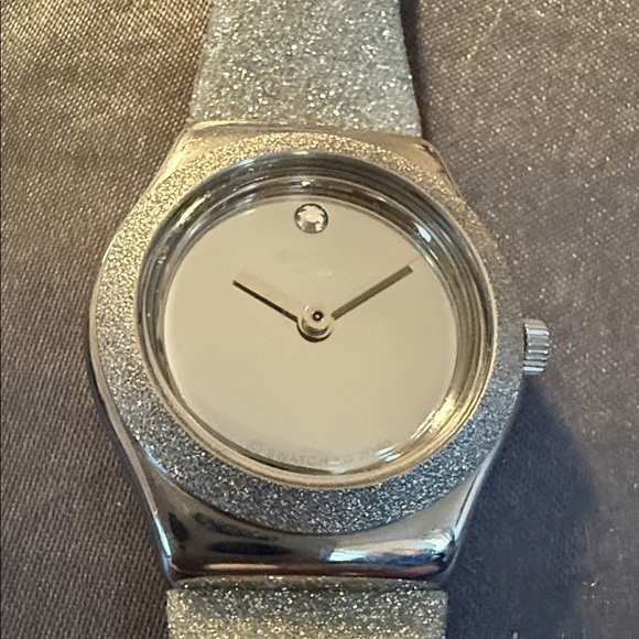 Swatch Dual-Tone Black and Silver Watch Set